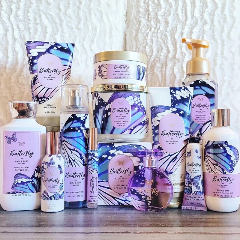 🦋[Bill Mỹ] BUTTERFLY Bộ chăm sóc toàn thân Xịt thơm- Sữa tắm- Dưỡng thể Bath & Body Works🦋