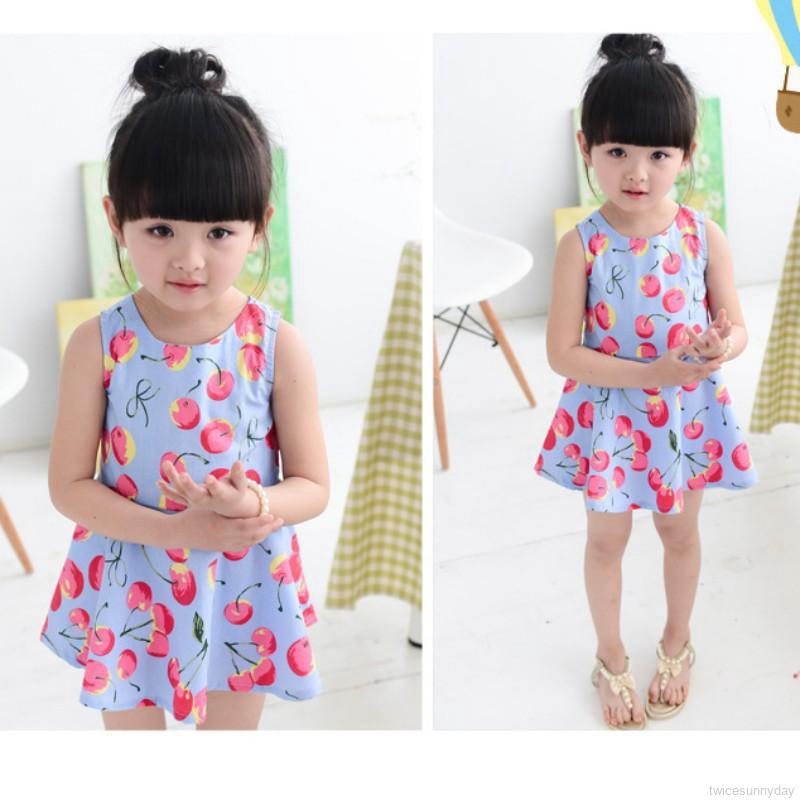 Đầm bé gái phong cách thời trang mùa hè xinh xắn