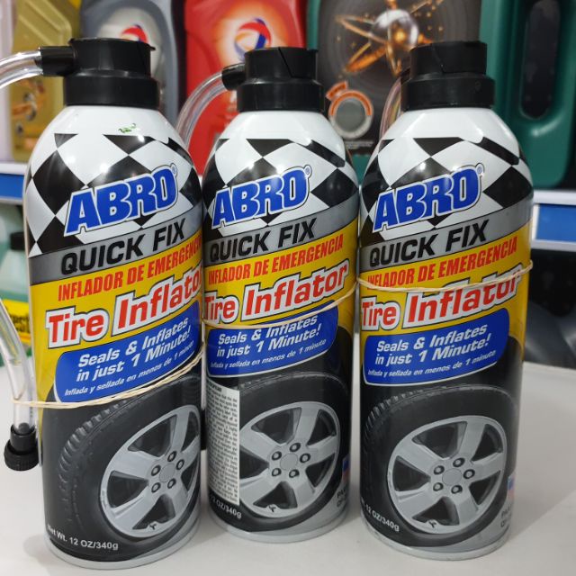 Keo Bơm Vá Vỏ Ô Tô Xe Máy Abro Quick Fix Tire Inflator 340g