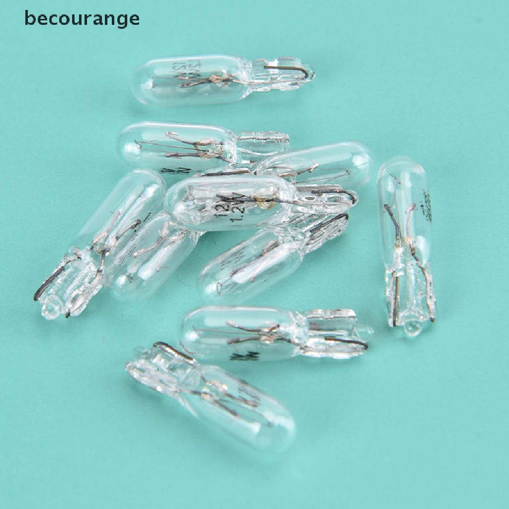 Set 10 bóng đèn thủy tinh 12V 1.2W T5 chuyên dụng cho bảng điều khiển xe ô tô tiện dụng