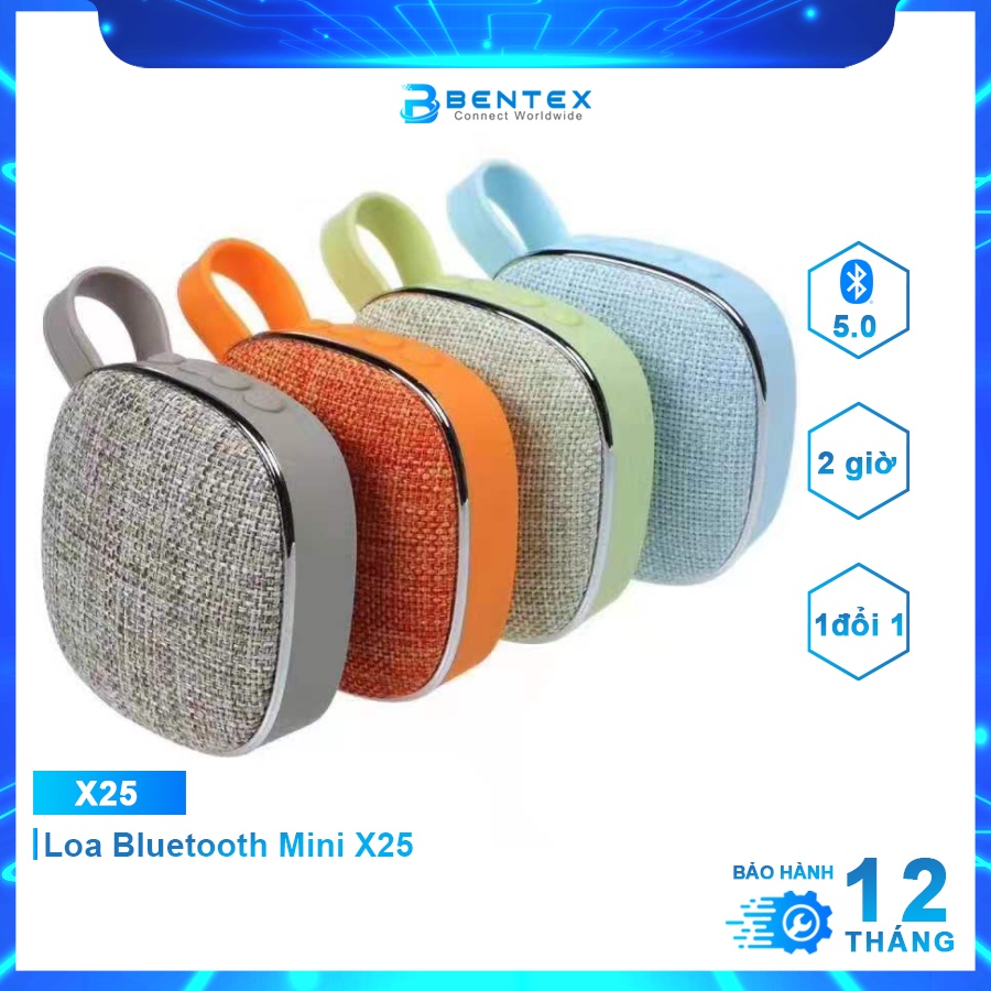 Loa Bluetooth X25 Mini Xách Tay Nhỏ Gọn Di Động Sử Dụng 2h Bảo Hành 12 Tháng 1 Đổi 1 Trong 7 Ngày - BENTEX