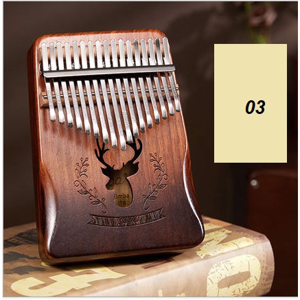 [CÓ SẴN] Bộ quà tặng đàn Kalimba gỗ mahogany 20 năm 17 phím Cega Cartoon TGH9852OKJ-0052