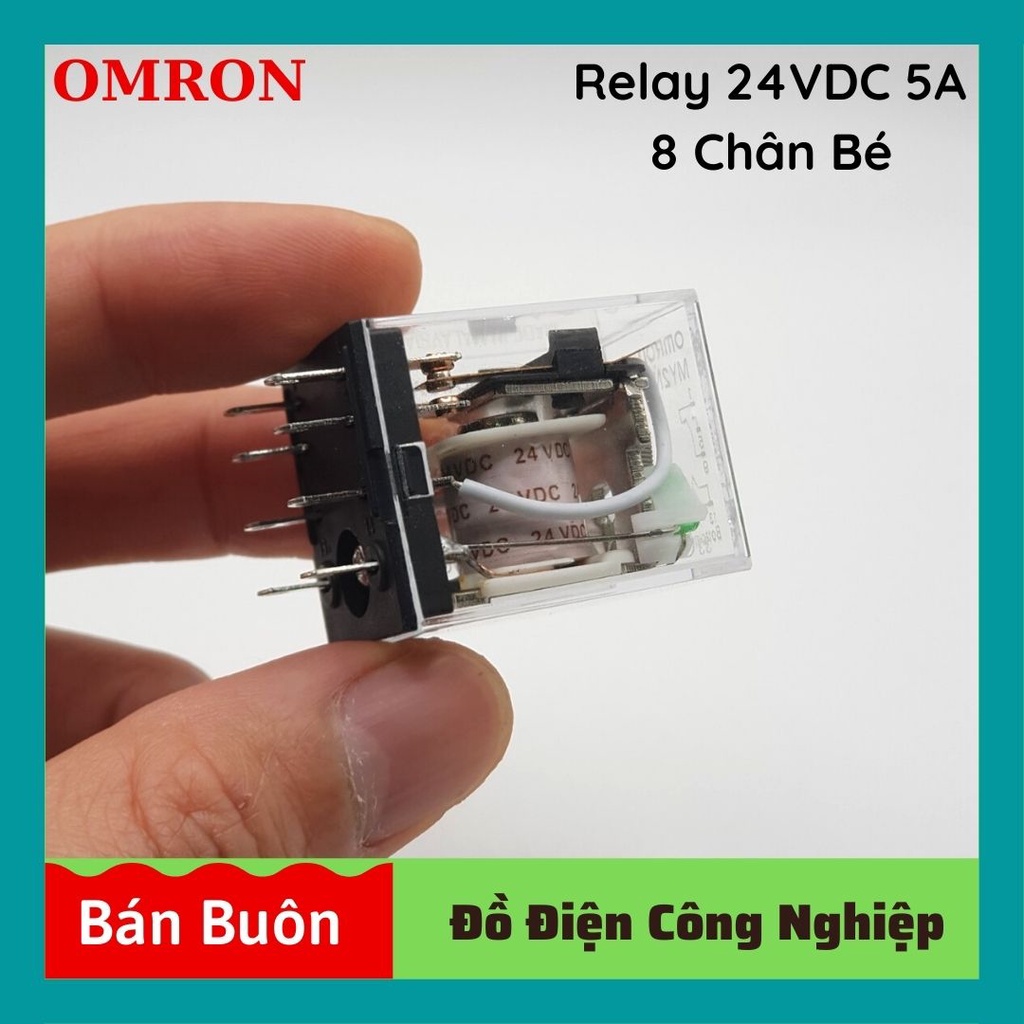 Relay omron 24v, rơ le  24v 8 chân,  relay 24v 5a