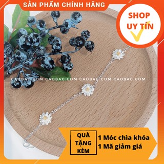 Lắc Chân Bạc Nữ ️🎉FREESHIP ️🎉 Lắc chân ba hoa cúc