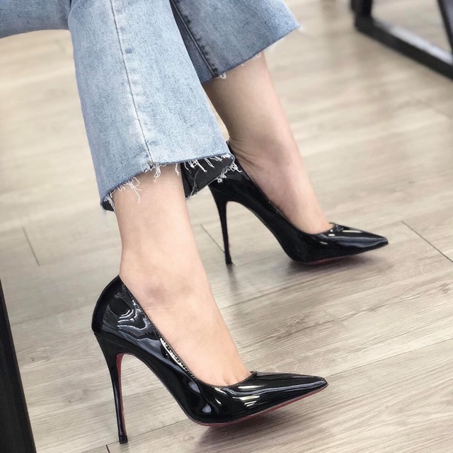 GIÀY CAO GÓT DA BÓNG GÓT 10P SIÊU TÔN DÁNG