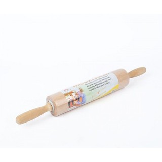 Cán bột gỗ trục xoay lớn dài 43cm, rộng 6cm