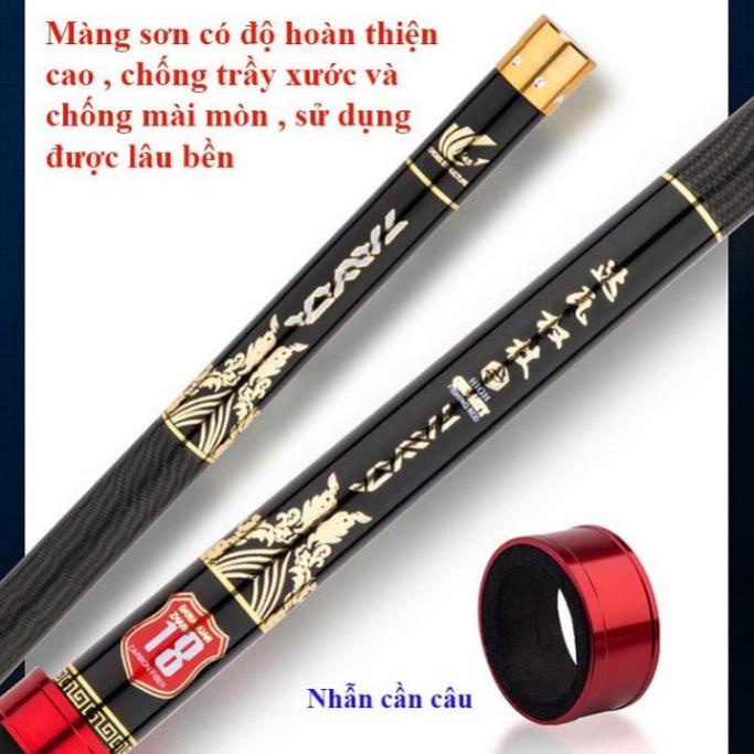 Cần Câu Tay Carbon 5H TAWA Tặng Kèm Ngọn Phụ Cao Cấp CC4 đồ câu FISHING_HD