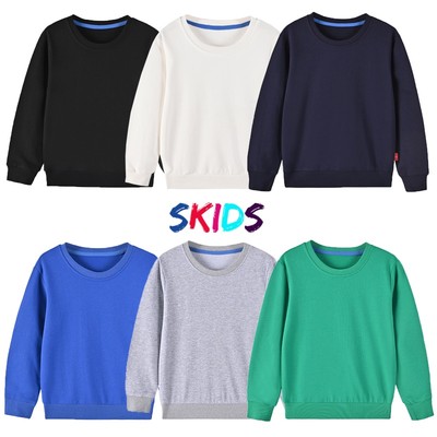 Áo nỉ bé trai size đại hàn quốc chất nỉ da cá trơn cho bé 3 đến 10 tuổi SKIDS