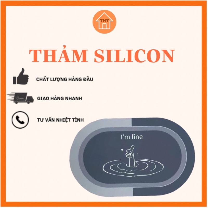 Thảm Silicon Siêu Thấm Hút, Chùi Chân Chống Trượt, Thảm Nhà Tắm Nhà Bếp ( Giao Ngẫu Nhiên )