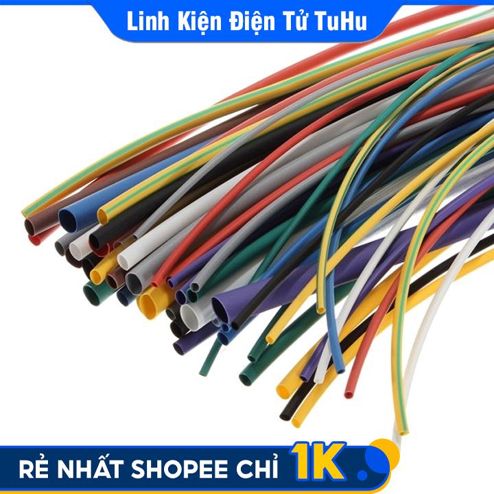 Combo Bộ 5 Ống Gen Co Nhiệt, Cách Điện phi 1-2-3-4-5 Mỗi Sợi 1m - Màu Sắc Ngẫu Nhiên