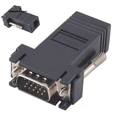 【OPHE】VGA Extender Male to LAN CAT5 CAT6 RJ45 Female Network Cable Adapter Kit