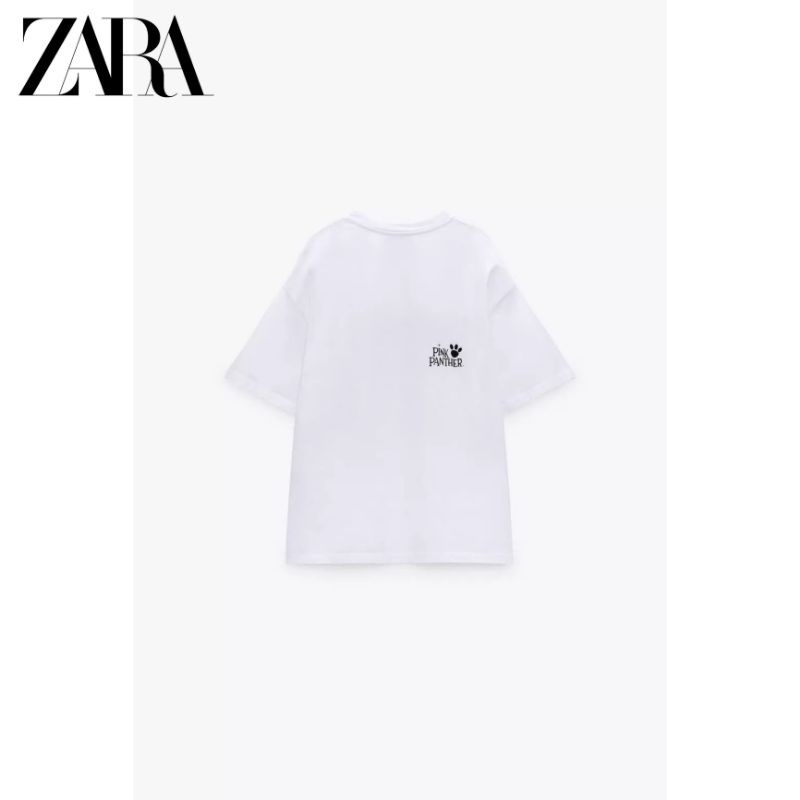 Áo Thun Zara Họa Tiết Báo Hồng Thời Trang