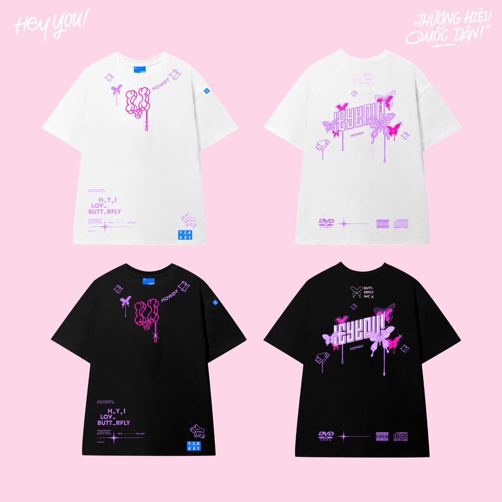 Gk58 /Áo thun HEYYOU BUTTERFLY TEE!
