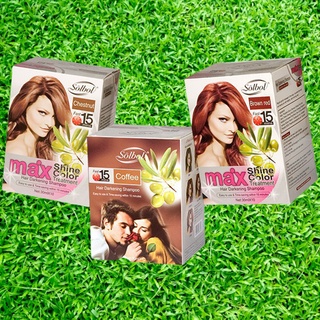 Dầu gội thảo dược tạo Màu tóc Solbol MAX Shine Color nâu coffee