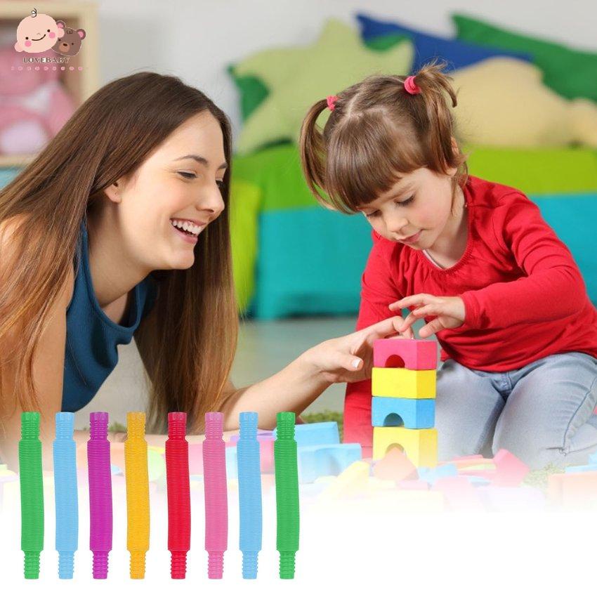 [HOT]5pcs Plastic Pop Tube Coil Children' S Toys Early Educational Toy Color Random