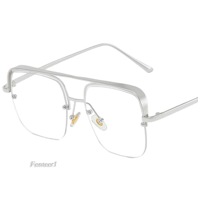 [Fenteer1] Kính Râm Nữ Oversized Gọng Kim Loại Chống Tia UV