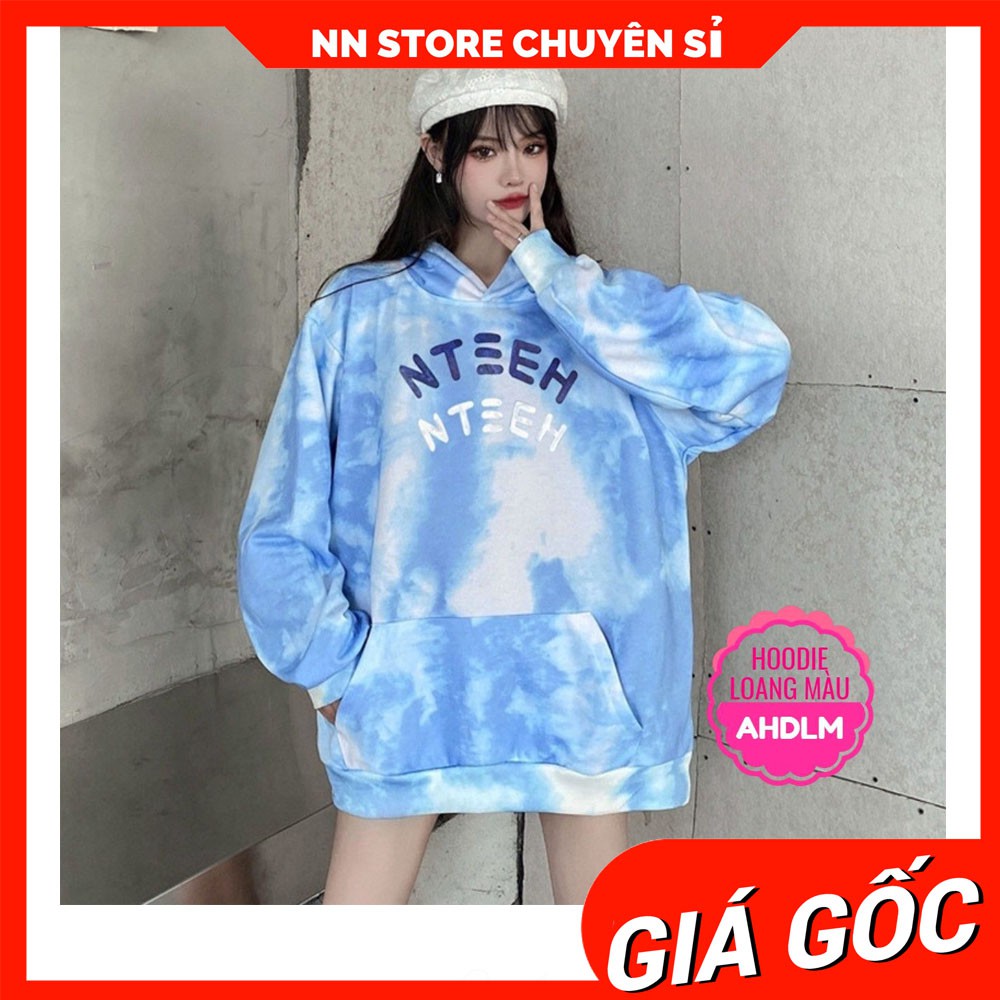 ÁO HOODIE NỈ LOANG MÀU CỰC CHẤT ⚡ẢNH THẬT⚡ ÁO NỈ CHUI