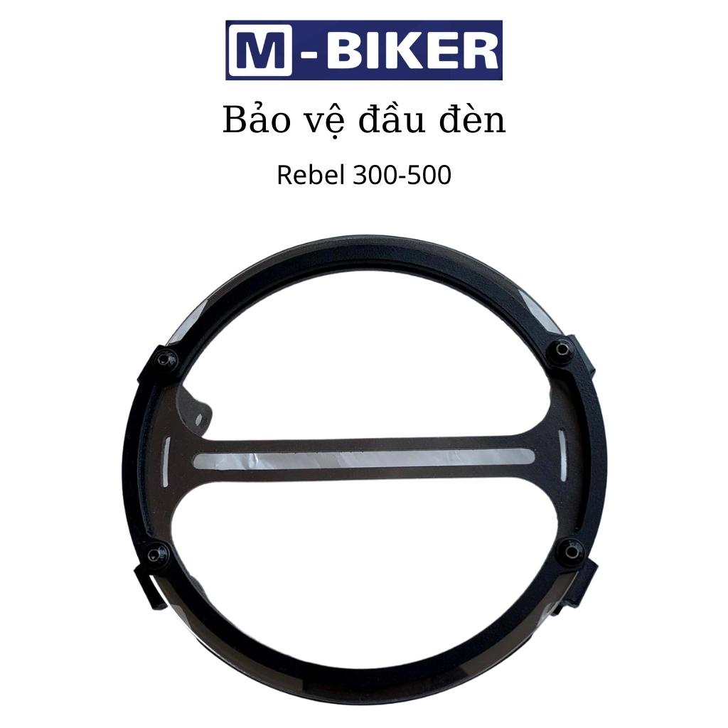 Bảo vệ đầu đèn cho honda Rebel 300-500, che đầu đèn honda rebel 300-500, sơn tĩnh điện màu đen.
