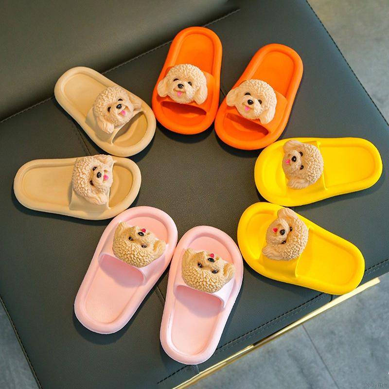Dép Đi Trong Nhà Đế Mềm Chống Trượt Hình Gấu Teddy Dễ Thương Cho Bé Gái