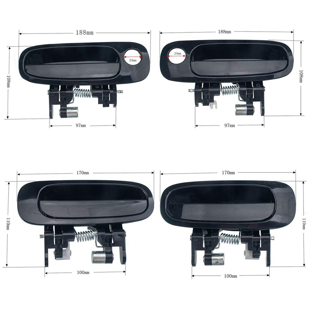 Set 4 Tay Nắm Cửa Xe Hơi Dễ Lắp Đặt Tiện Dụng