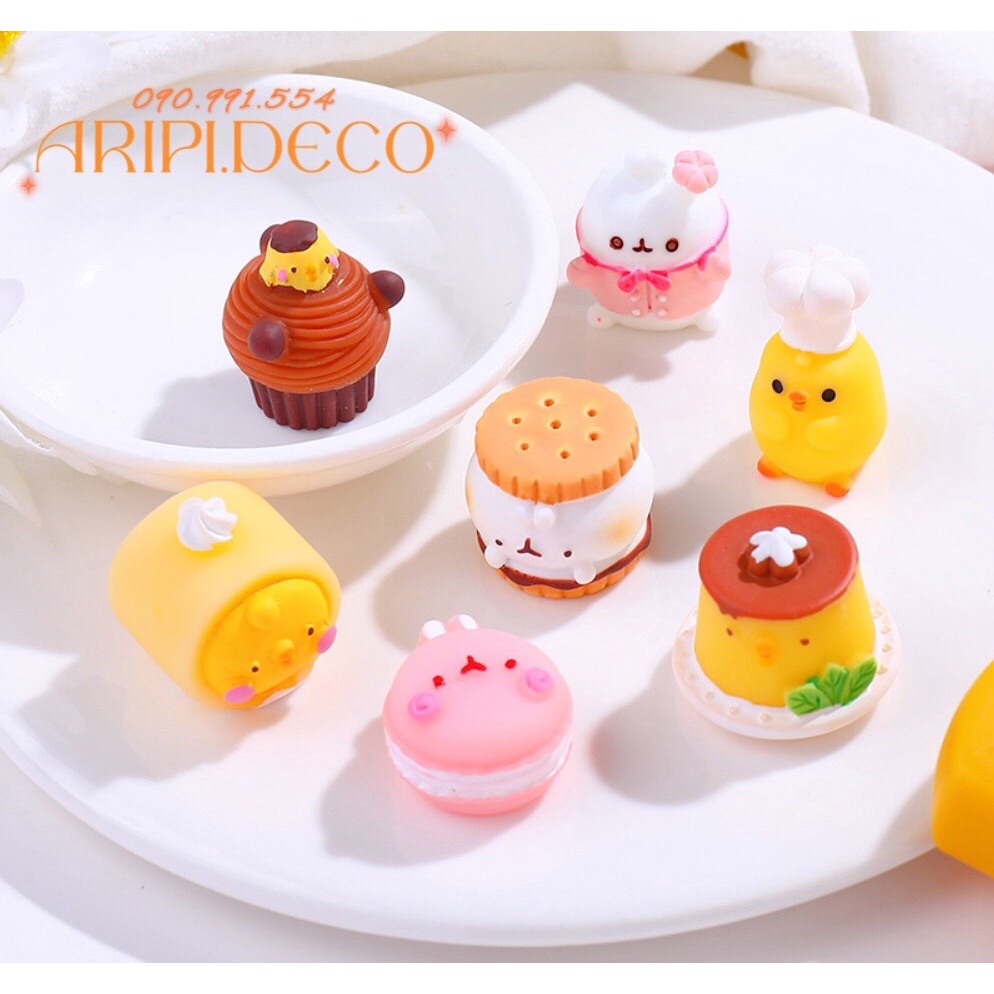 Charm hình bánh thỏ siêu xinh B2 /Nguyên liệu làm phụ kiện handmade vòng tay