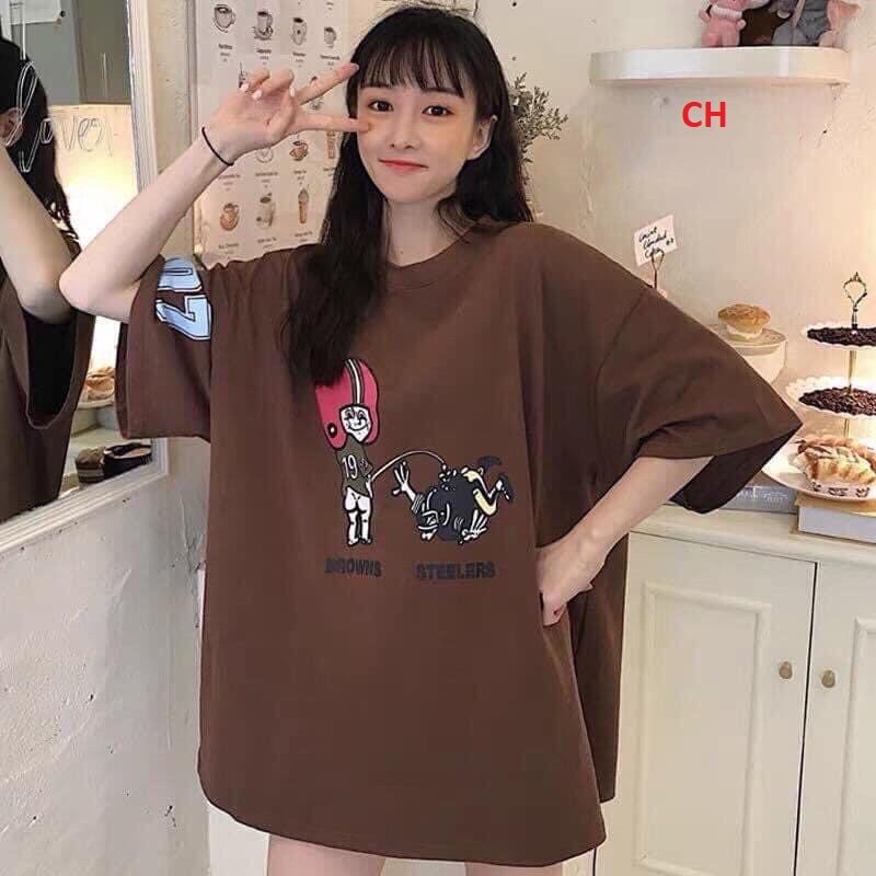 Áo thun Cô gái 07🦋 chất cotton mềm mịn🦋form thụng tay lỡ🦋dáng unisex🦋freesize nam nữ cá tính Hè