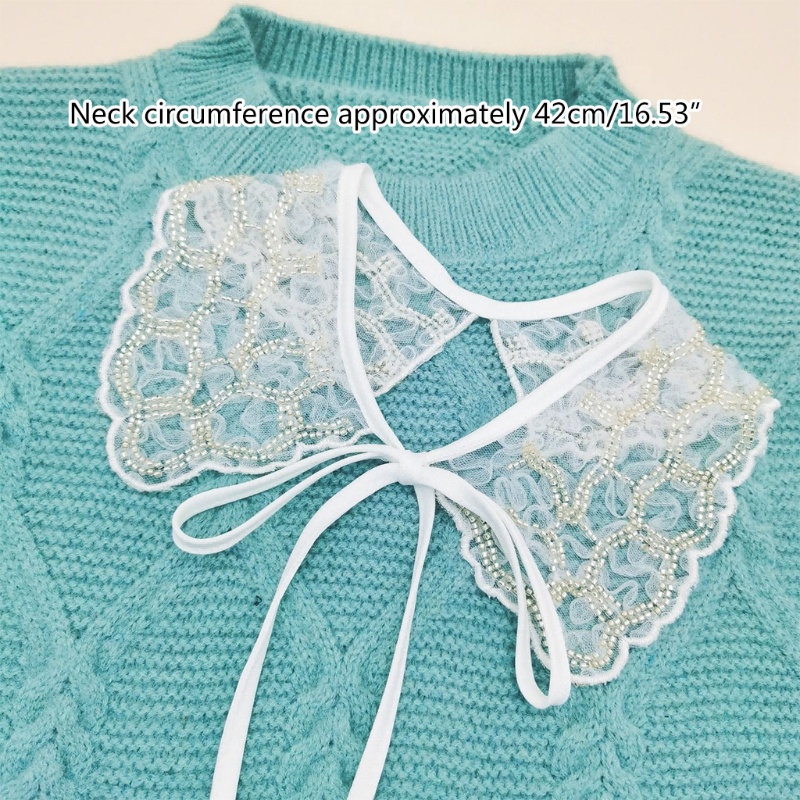 Khăn Choàng Cổ Giả Ren Đính Hạt Nhỏ Lấp Lánh Có Thể Tháo Rời Cho Búp Bê Nữ