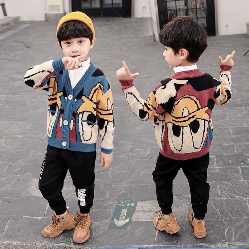 Áo Len Cadigan Lông Thỏ Cho Bé