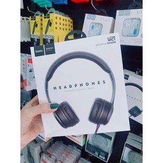 ✅Giảm giá✅Tai Nghe Chụp Tai Hoco W21 Có Mic Đàm Thoại jack 3.5mm, Hỗ Trợ Các Dòng Điện Thoại / Máy Tính Bảng