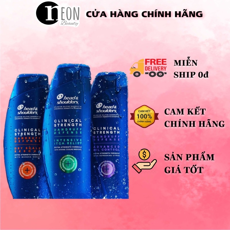 [CHÍNH HÃNG Mỹ] Dầu Gội Head Mỹ Ngăn Gàu, Nấm Head &amp; Shoulders Clinical Strength 400ml