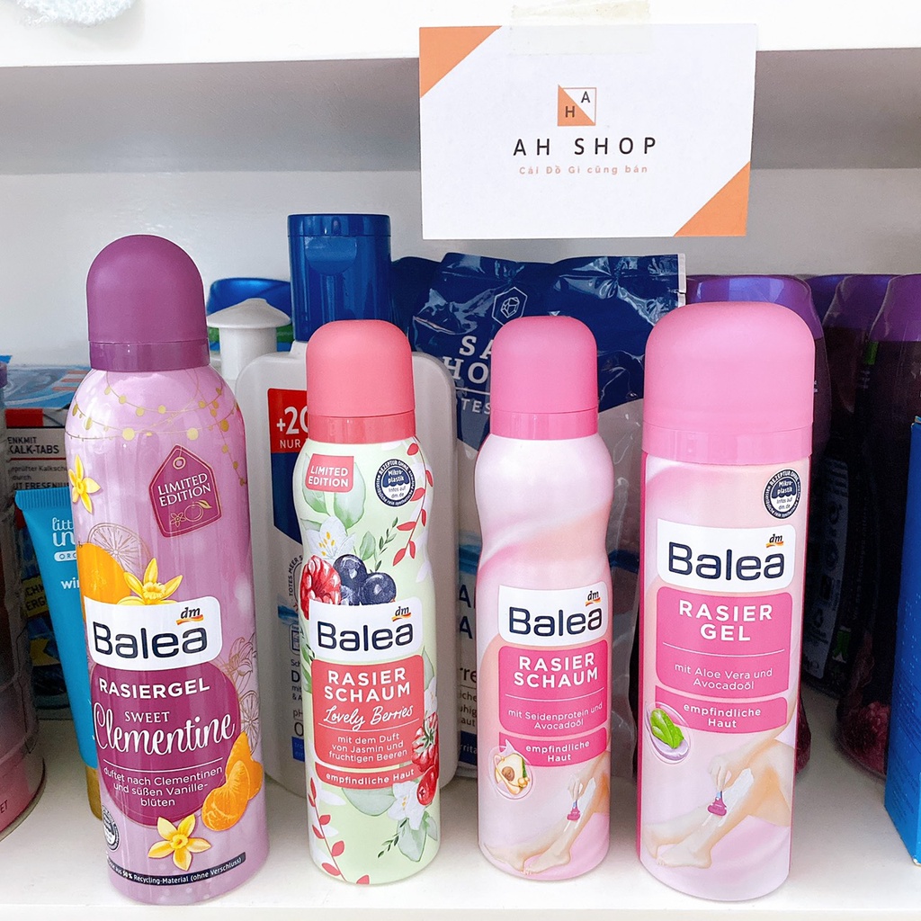 Bọt Cạo Lông và Gel Cạo Lông Balea 150-200ml