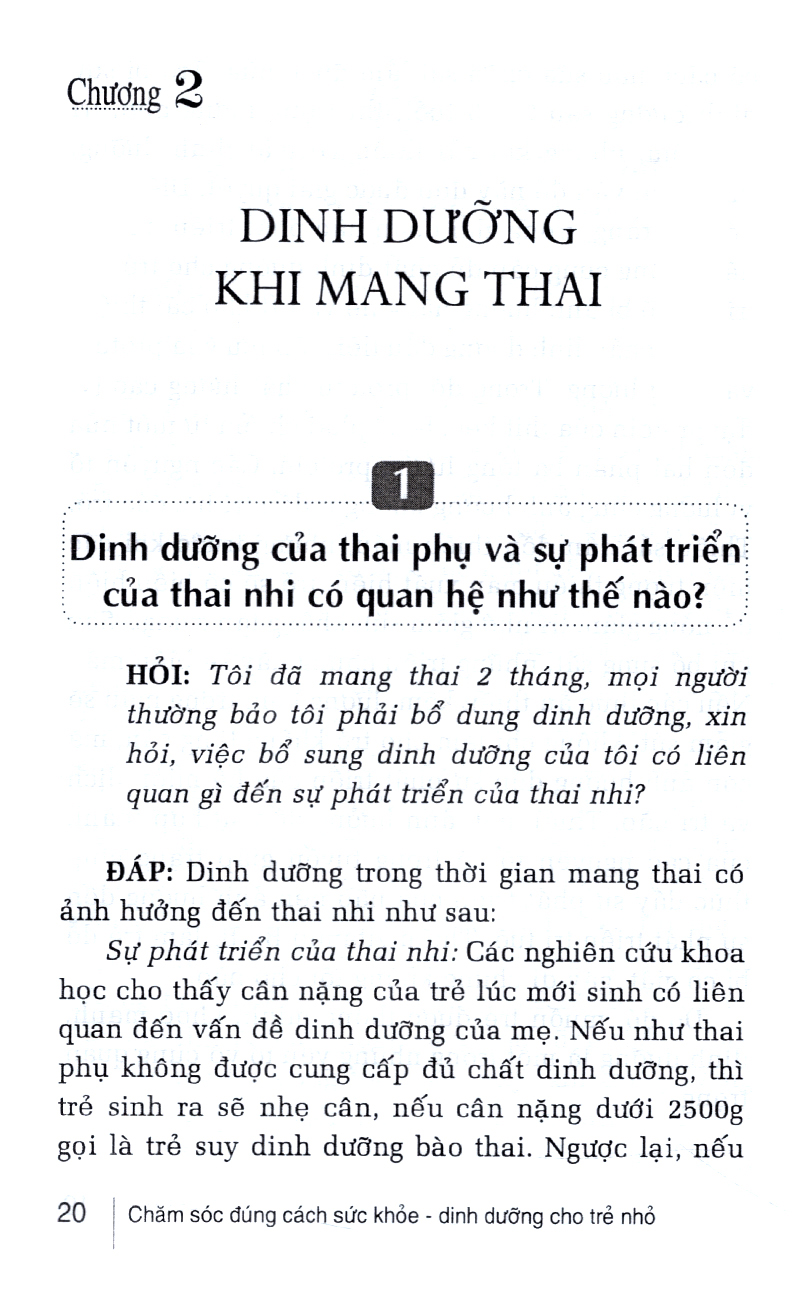 Sách - Chăm Sóc Đúng Cách Sức Khoẻ - Dinh Dưỡng Cho Trẻ Nhỏ