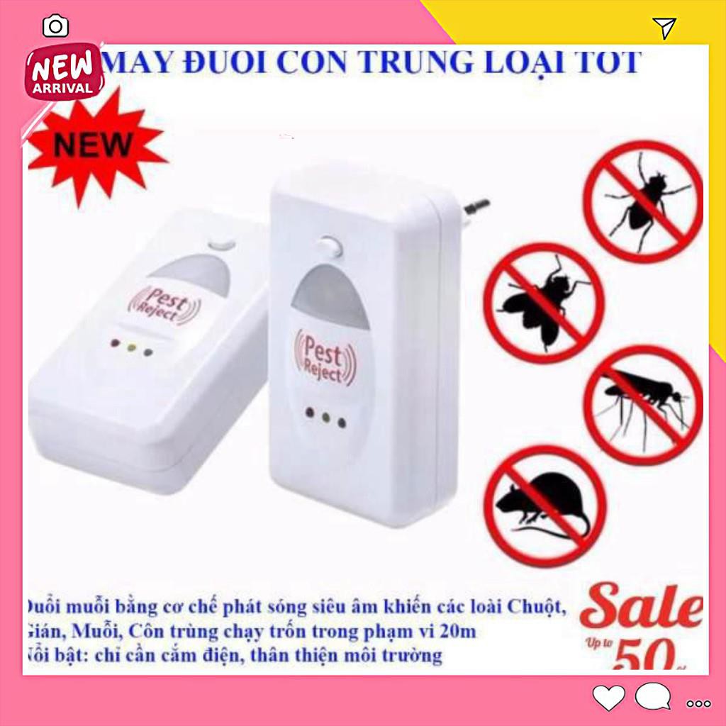 Máy Đuổi Côn Trùng Pest Rejeck - Tạo sóng siêu âm đuổi côn trùng, Đuổi Muỗi, Chuột, Đuổi Côn Trùng, Đuổi Mạt Rệ