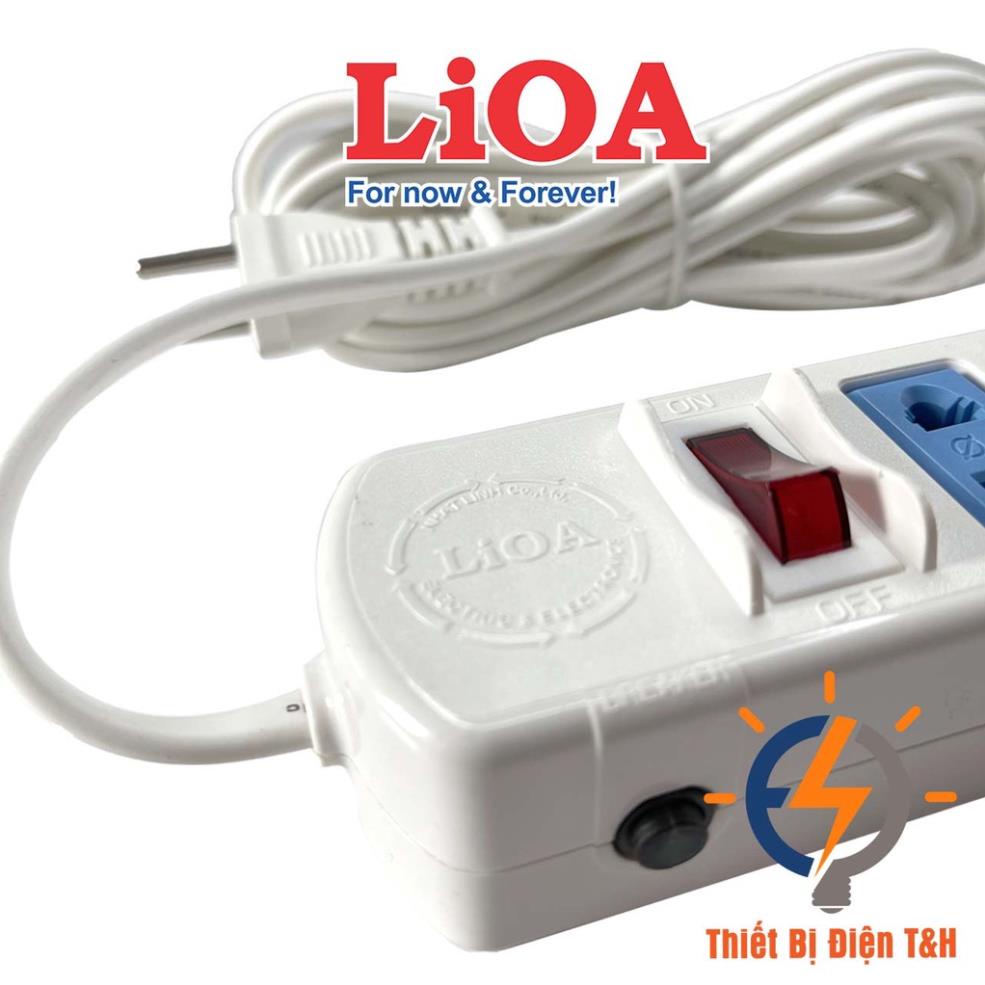 Ổ cắm điện LIOA phổ thông, 2200W, 3 ổ cắm, 1 công tắc, dây dài 3M, 5M, 3S3W - 3S5W - Thiết Bị Điện T&H