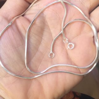 Dây chuyền sợi mì trơn Bạc ta ( sợi dày cao cấp) (dài 50cm; dày 1,5 li)