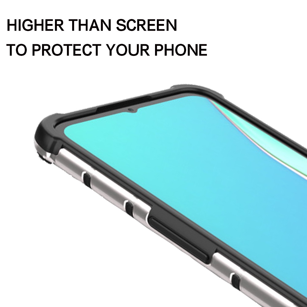 Ốp Điện Thoại Nhựa Cứng Trong Suốt Chống Sốc Họa Tiết Tổ Ong Cho OPPO A11 A11x A12 A12e A31 A53s A54 A55