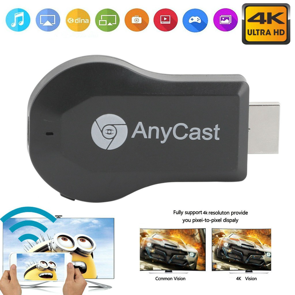 Thiết bị TV Streaming Anycast M100 4K hỗ trợ kết nối 2.4G/5G - Truyền hình ảnh và video 4K