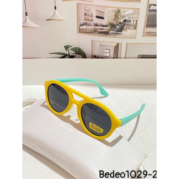 Kính mát cho bé nam nữ chống UV400, thiết kế mắt tròn dễ đeo, màu sắc thời trang