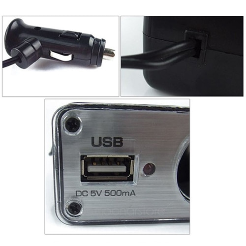 Tẩu Sạc Chia 3 Cổng USB DC 12V/5A Tích Hợp Đèn LED Chuyên Dụng Cho Xe Hơi | BigBuy360 - bigbuy360.vn