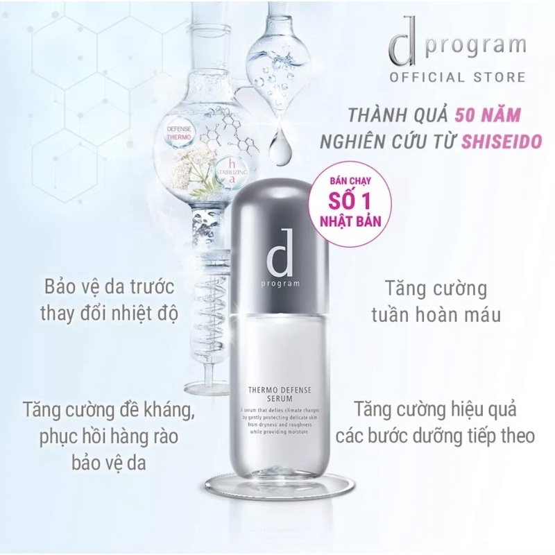 Serum dưỡng da bảo vệ chuyên sâu d program Thermo Defense Serum 40ml