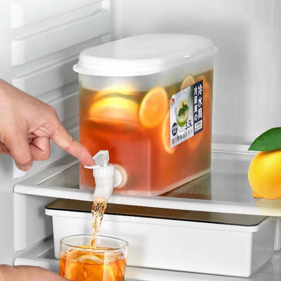 Bình Đựng Nước Có Vòi Để Tủ Lạnh 3,5 Lít Chứa Nước Chanh, Nước Trà Nước Hoa Quả Cho Gia Đình