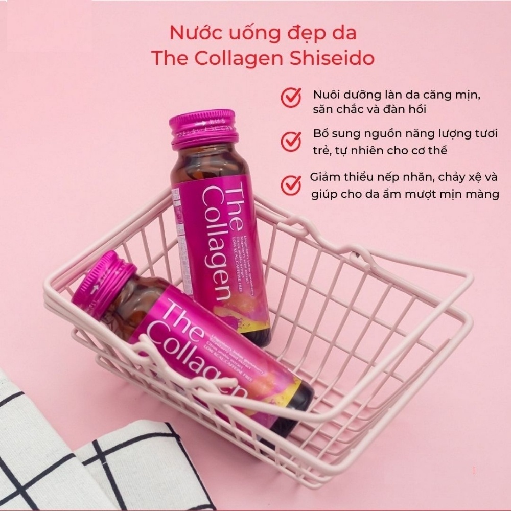 Nước Uống The Collagen Shiseido Nhật Bản - Trẻ Hoá Bổ Sung Collagen Hỗ Trợ Làm Đẹp Da 10 lọ x 50ml