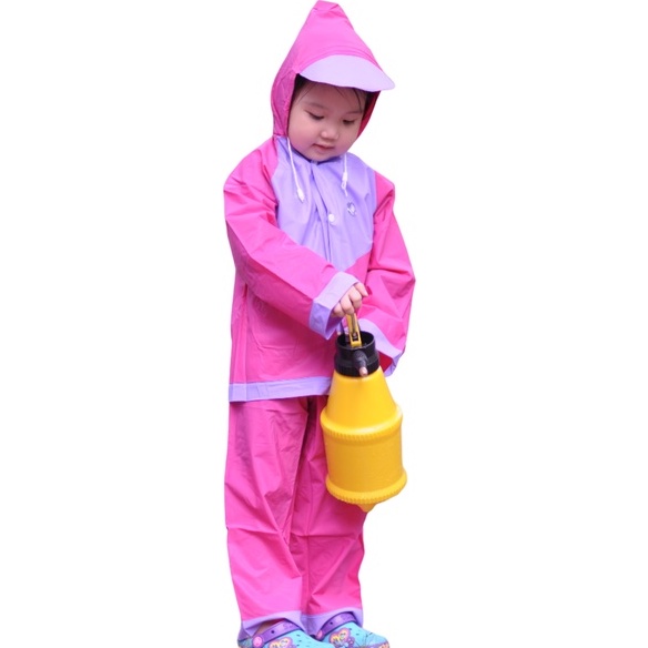 Áo mưa bộ trẻ em Sơn Thủy, bộ áo mưa cho bé bằng nhựa PVC siêu bền, an toàn tuyệt đối, hình cute đáng yêu