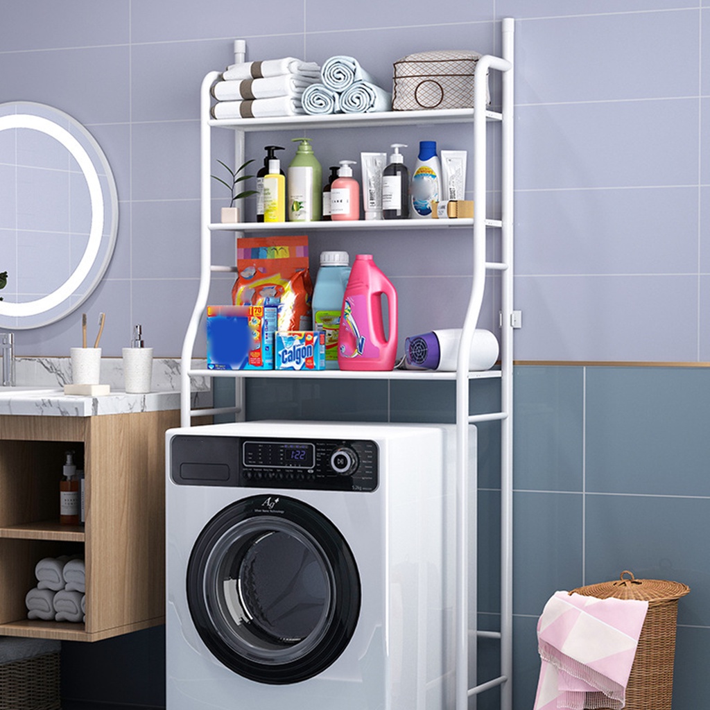 Kệ để đồ nhà tắm 3 tầng, kệ sau máy giặt 2 tầng đa năng dễ lắp ráp tiết kiệm không gian - Sức Chứa Lớn oxygen072
