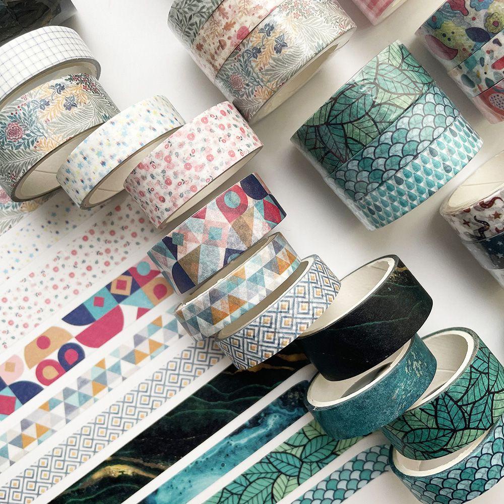 LAKAMIER Bộ 3 Cuộn 3 Cuộn Băng Dính Washi Trang Trí Sổ Tay Nhật Ký