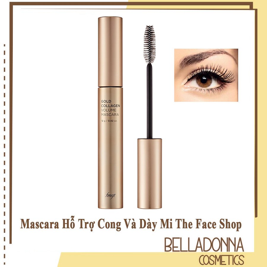 Mascara Hỗ Trợ Cong Và Dày Mi The Face Shop Gold Collagen Volume Mascara 12g