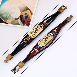 Set 2 Vòng Tay Da Nhiều Lớp Cho Cặp Đôi hót nhất