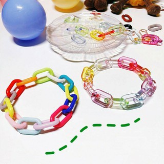 Vòng tay mắt xích nhựa resin phong cách Ulzzang