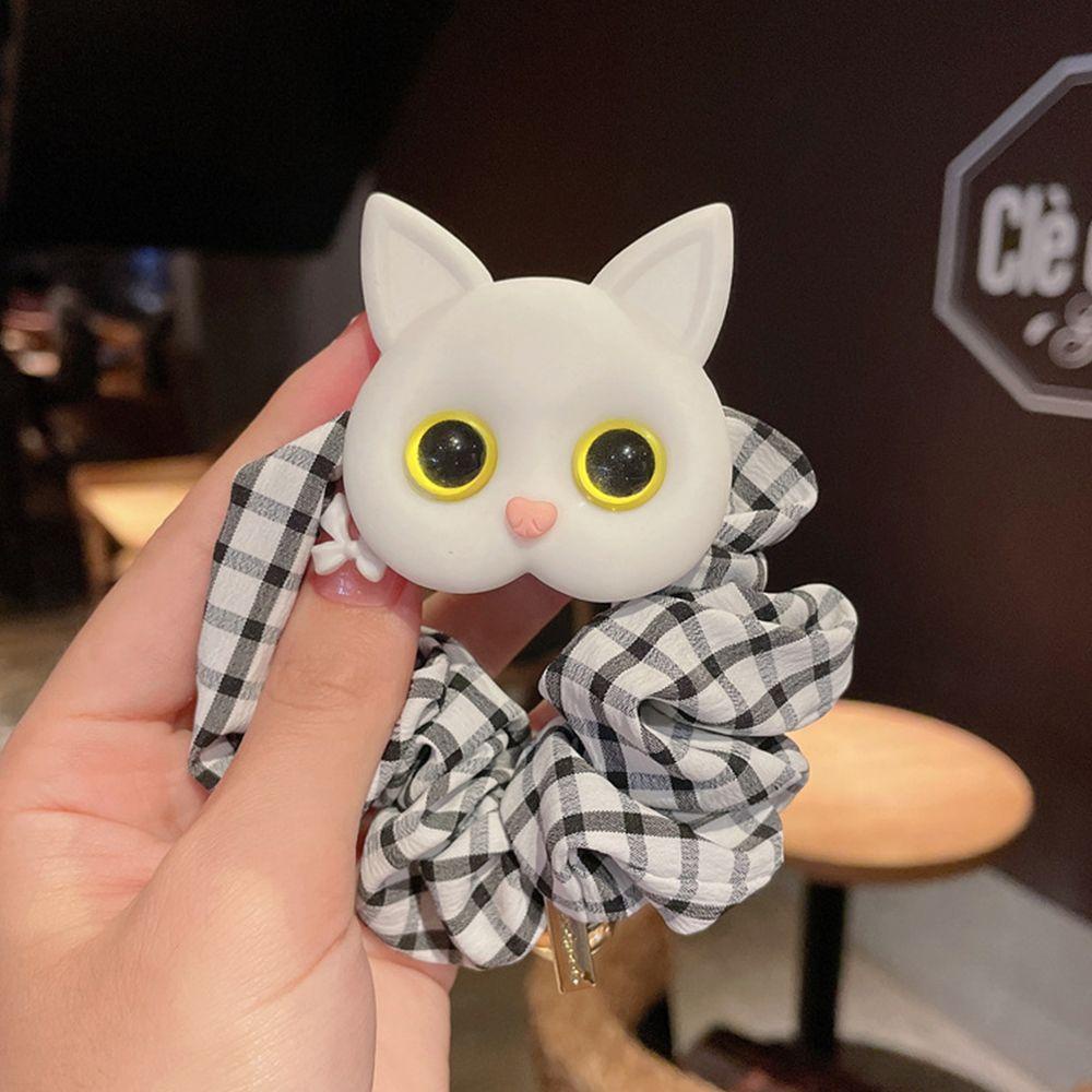 VANES1 Dây Cột Tóc Vải Kẻ Sọc Caro Ngọt Ngào Dễ Thương Cho Nữ