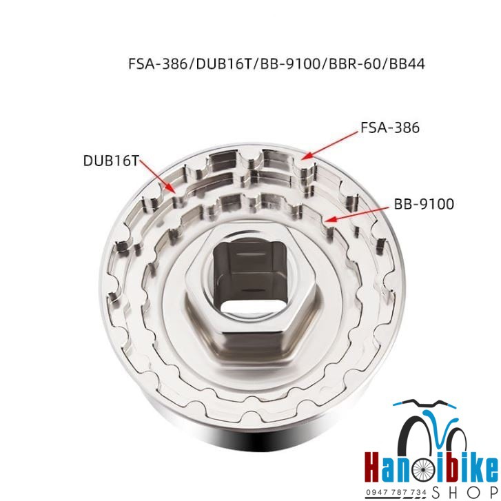 Dụng cụ tháo mở trục rỗng xe đạp Toopre 5 trong 1